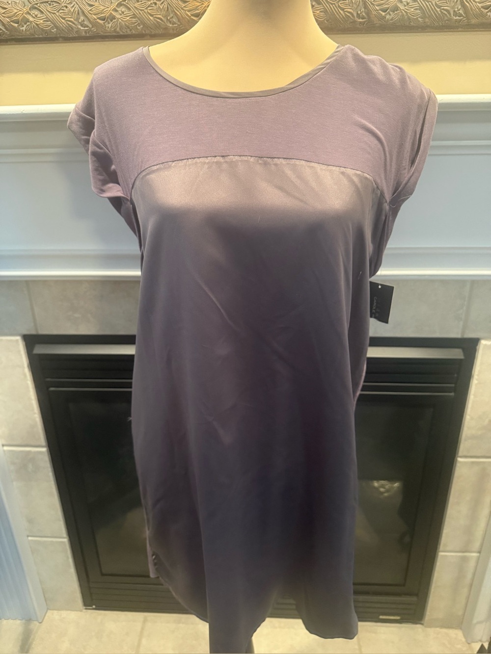 NWT Midnight Carole Hockman Sleepshirt Slate Grey Soft and Silky Size Medium